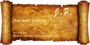 Jardek Petra névjegykártya